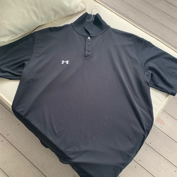 🌿Under Armour Men’s Polo Short-Sleeved Shirt Black Size XL🌿 - Picture 4 of 6